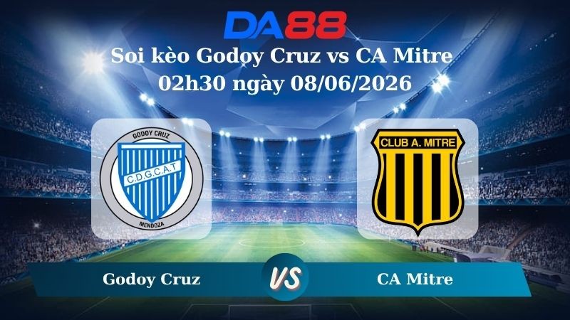 DA88 Nhận định soi kèo Godoy Cruz vs CA Mitre 02h30 ngày 08/06/2026 – Giải hạng Nhì Argentina